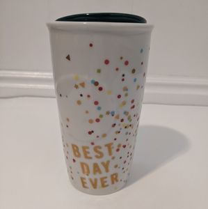 Starbucks Best Day Ever Ceramic Cup with Lid